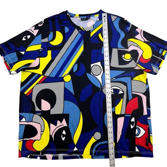 Sean John All Over Print T-Shirt Size 3XL Geometric Artistic Artwork Streetwear - Picture 9 of 9